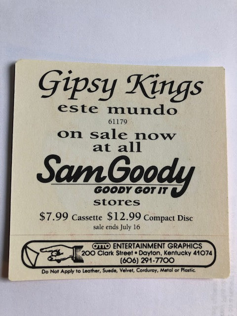 Gipsy Kings - Este Mundo Tour 1991 - Backstage Pass
