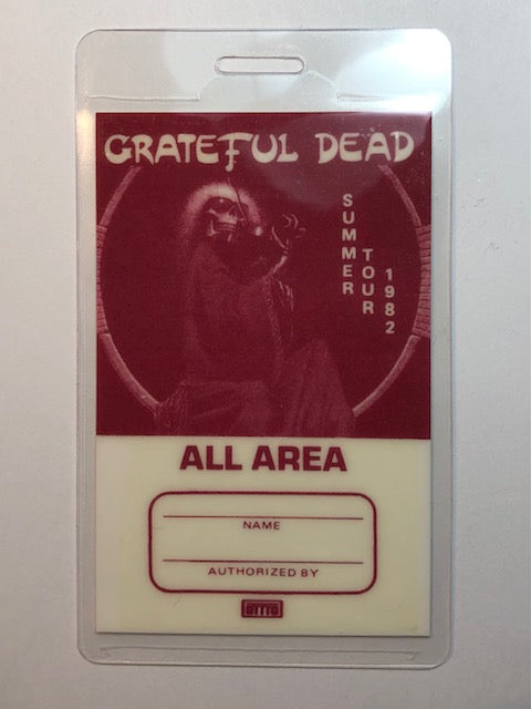 Grateful Dead - Summer Tour 1982 - Backstage Pass ** Rare Red
