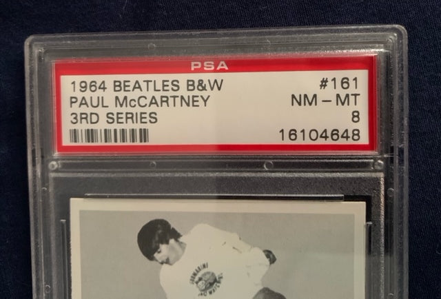 The Beatles - Paul McCartney Bubble Gum Card - Certified Mint Condition 1964