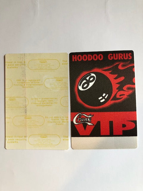 Hoodoo Gurus - Crank Tour 1994 - Backstage Pass ** Rare