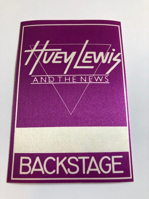 Huey Lewis & The News -  Fore Concert 1987 - Backstage Pass