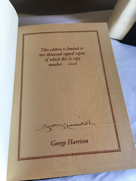 George Harrison - Signed-  "I Me Mine." - First-Edition - Number 1345