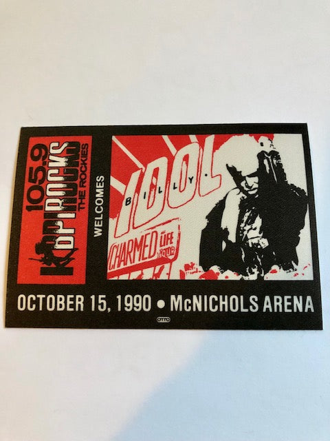 Billy Idol -Charmed Life Tour 1990 Radio Promo - Backstage Pass  ** Rare