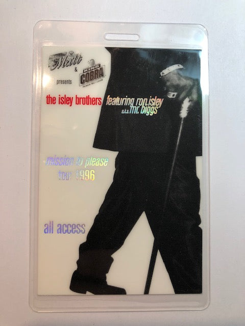 Isley Brothers - Mission to Please Tour 1996 - Foil Backstage Pass ** Rare