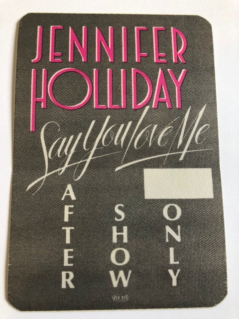 Jennifer Holliday - Say You Love Me Tour 1985 - Backstage Pass