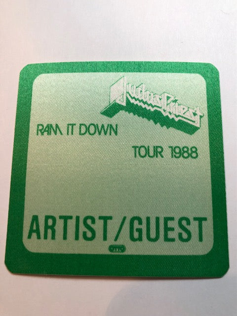 Judas Priest - Ram it Down Tour 1988 -Backstage Pass