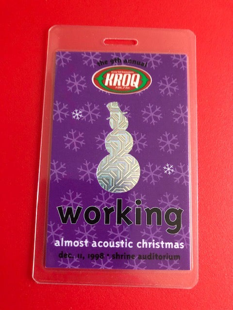 Special Event - KROQ Almost Acoustic Christmas 1998 - Korn - The Offspring - Blink 182 -1998 - Foil Backstage Pass