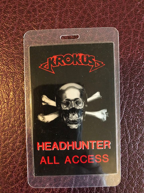 Krokus - Headhunter World Tour 1983 - Backstage Pass