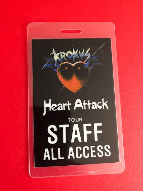 Krokus - Heart Attack Tour 1988 - Backstage Pass