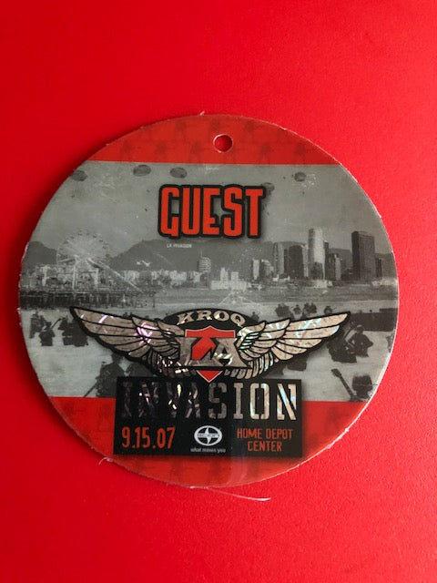KROQ Pass from LA Invasion Show in 2007