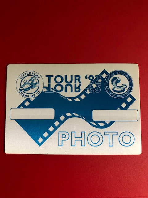 George Thorogood and Little Feat 1992 Tour - Backstage Pass