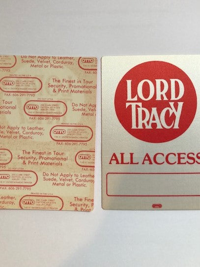 Lord Tracy - Deaf Gods of Babylon Tour 1989 - Backstage Pass  ** Rare