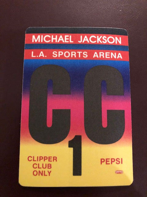 Michael Jackson - Bad Tour 1988-89 - LA Sports Arena - Backstage Pass