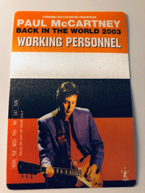 Paul McCartney - Backstage Pass - Back in the World Tour '03