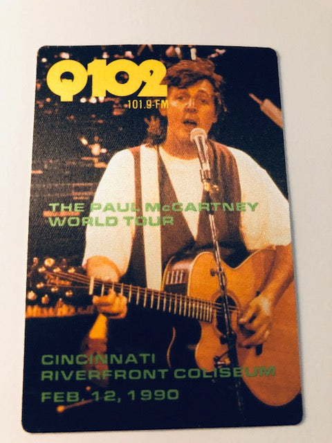 Paul McCartney - Press Pass - Cincinnati 1990 Backstage Pass