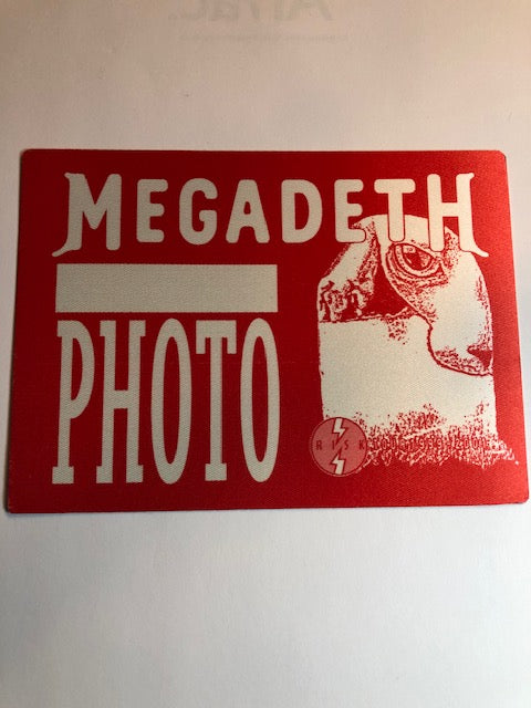 Megadeth - Risk Tour 1999 - Oversized & Rare Backstage Pass