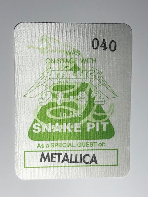 Metallica - Snake Pit 1991-92 - Backstage Pass