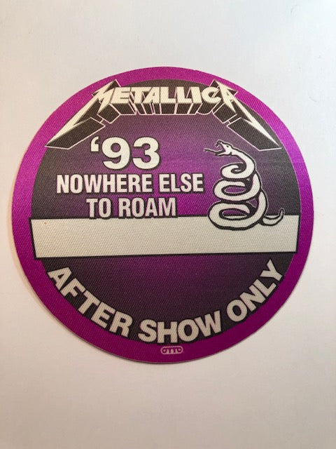 Metallica - Nowhere Else to Roam Tour 1993 - Backstage Pass