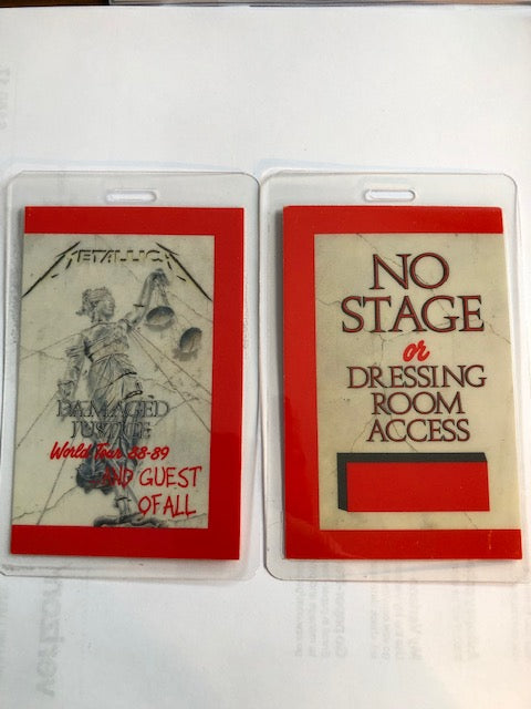 Metallica - Damaged Justice World Tour 1988-89 - Backstage Pass