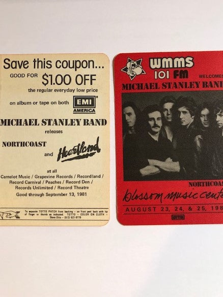 Michael Stanley Band - concert at Blossom Music Center 1981 - Radio Promo - Backstage Pass
