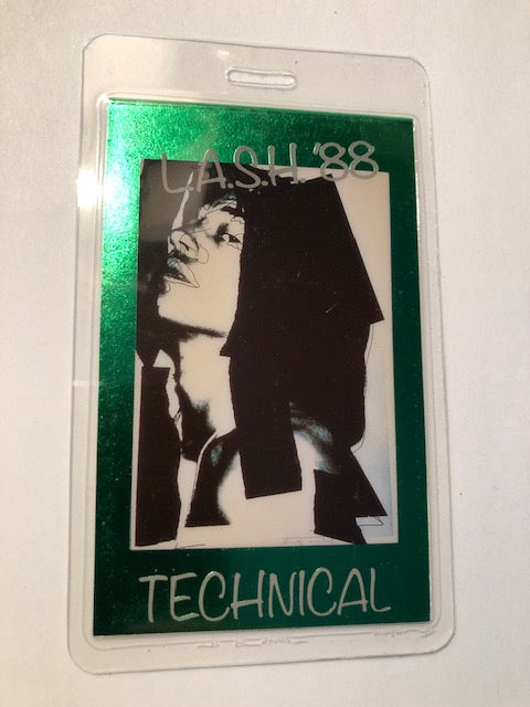 Rolling Stones - Mick Jagger Solo Career - Lash Tour 1988 - ***Very Rare Backstage Pass Foil