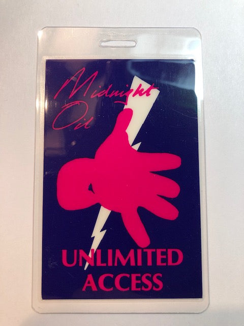 Midnight Oil - Blue Sky Mining Tour 1990 - Backstage Pass