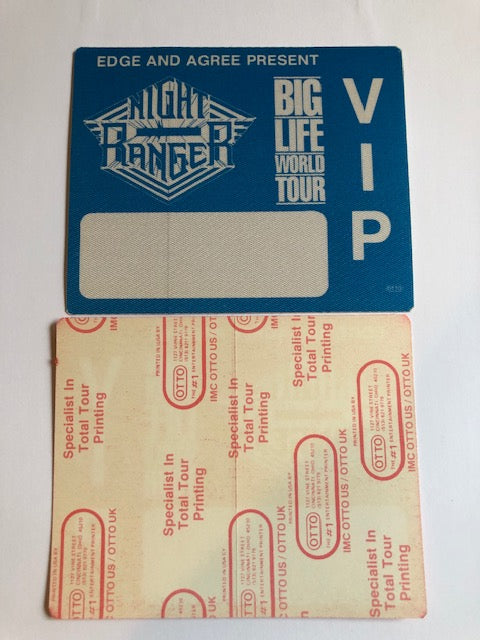 Night Ranger - Big Life Tour 1987 VIP Backstage Pass