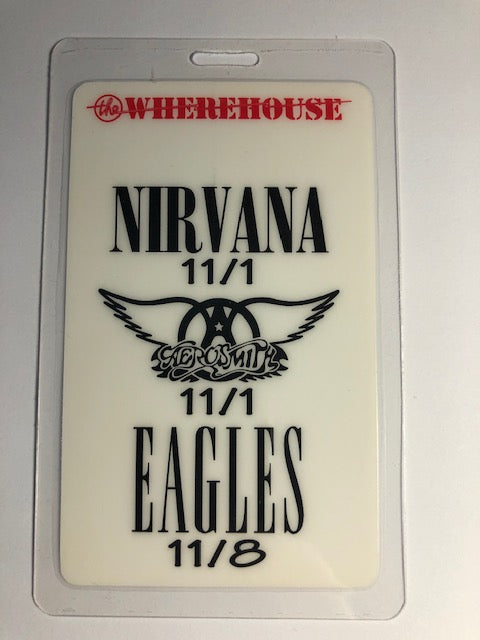 Nirvana, Aerosmith, & The Eagles - Promotional Tour 1994 - Backstage Pass ** Rare