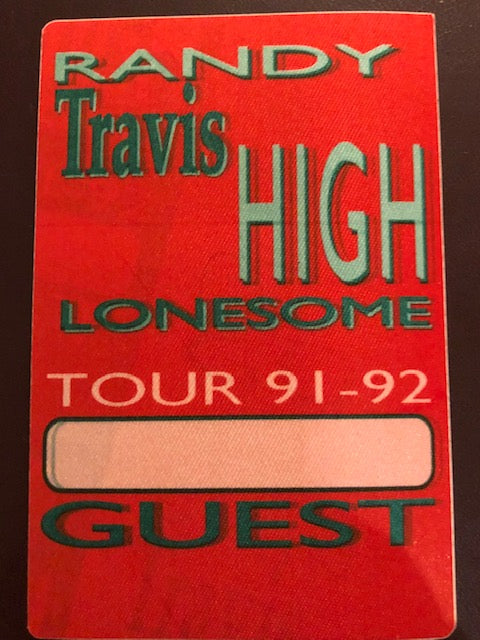 Randy Travis - High Lonesome Tour 1991-92 - Backstage Pass