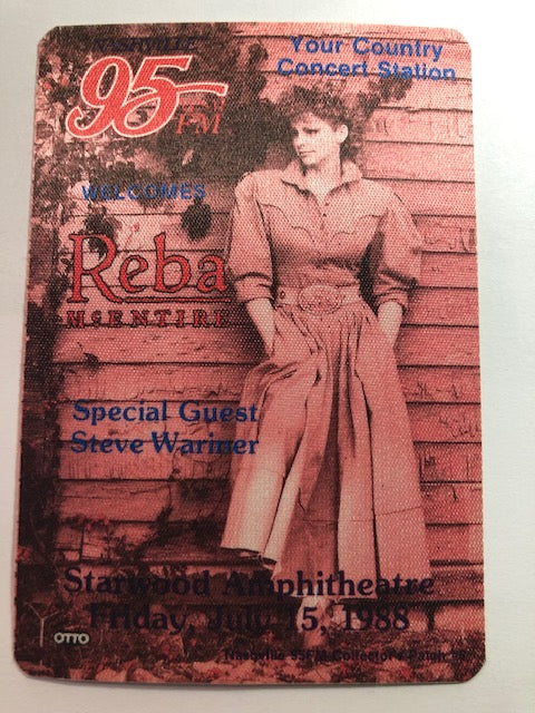 Reba McEntire - Starwood Amphitheatre Concert 1988 - Backstage Pass ** Rare