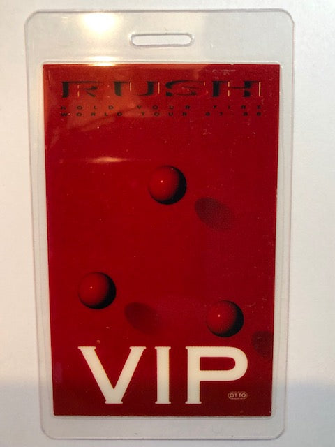 Rush - Hold Your Fire Tour 1987-88 - VIP Backstage Pass