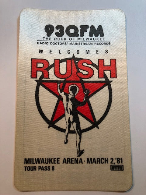 RUSH - Moving Pictures Tour 1981 - Backstage Pass ** Rare Radio Promo