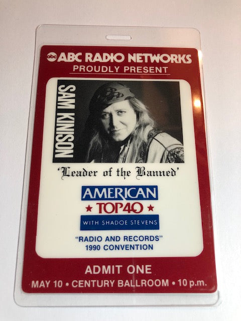 Comedy - Sam Kinison - Radio & Records Convention 1990 - Pass ** Rare