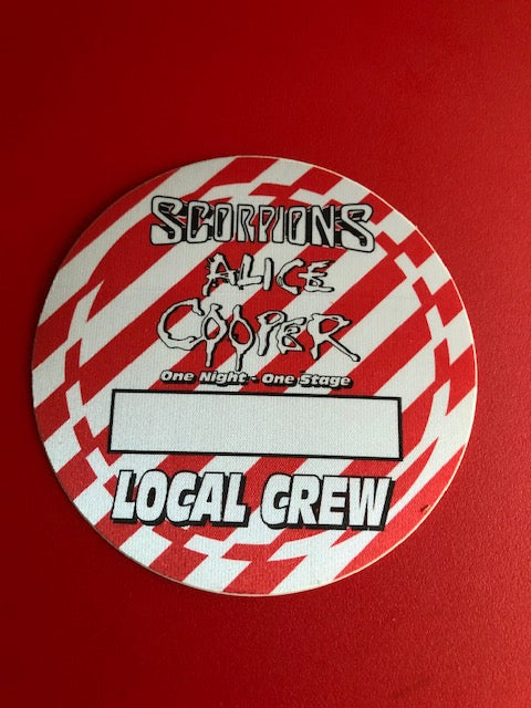 Alice Cooper and Scorpions Concert Pass 1996
