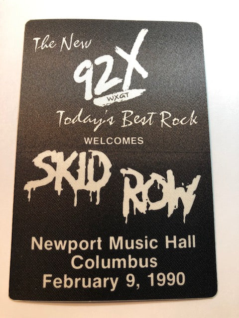 Skid Row - Concert at Newport Hall 1990 - Backstage Pass