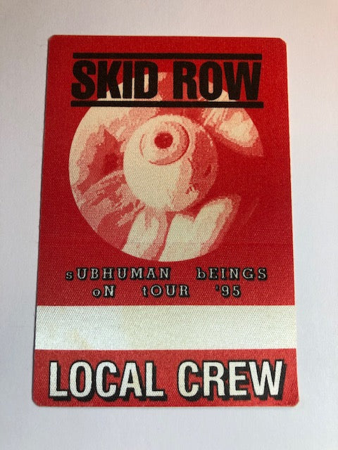 Skid Row - Subhuman Tour 1995 - Backstage Pass