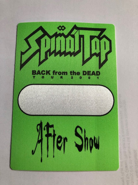 Spinal Tap - Back from the Dead Tour 2001 - Backstage Pass