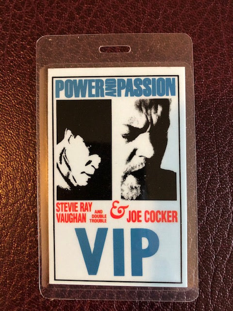 Stevie Ray Vaughan & Joe Cocker - Power & Passion Tour 1990 - VIP Backstage Pass