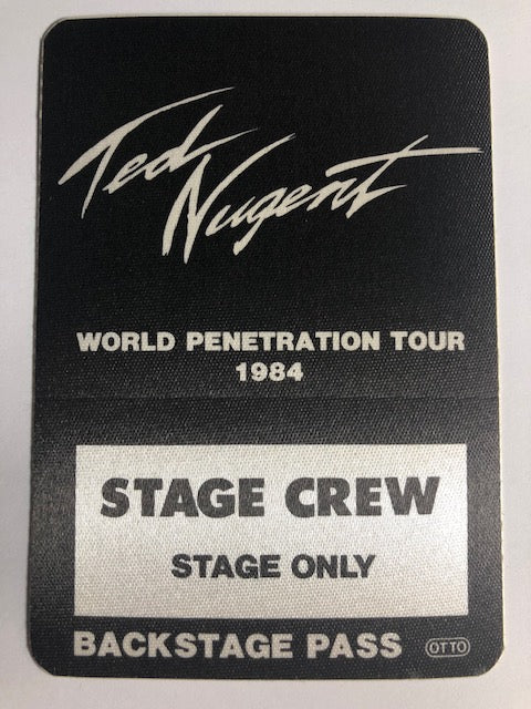 Ted Nugent - World Penetration Tour 1984 - Backstage Pass
