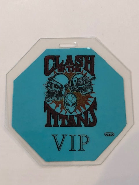 Special Event - Clash of the Titans 1990 - Megadeth, Slayer, Alice in Chains, Anthrax - VIP Backstage Pass ** Unusual and Rare Design