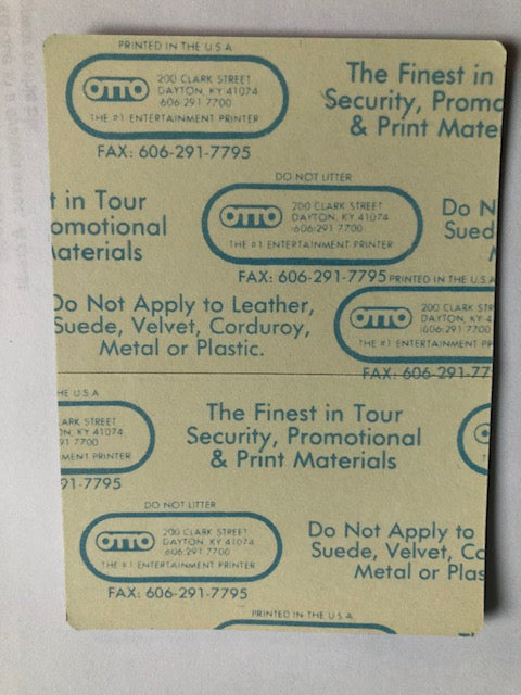 Tragically Hip - Road Apples Tour 1991 - Backstage Pass