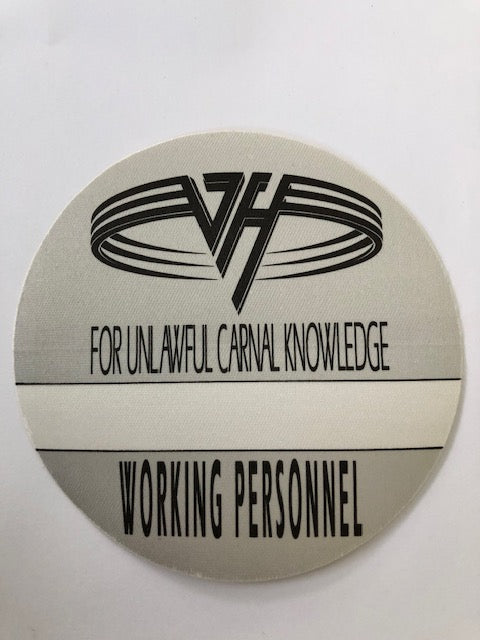 Van Halen - Unlawful Carnal Knowledge Tour 1991 - Backstage Pass