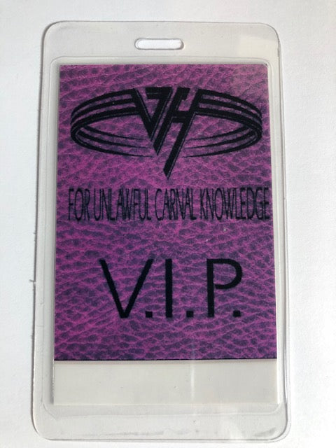 Van Halen - Backstage Pass - For Unlawful Carnal Knowledge Tour VIP 1991/92