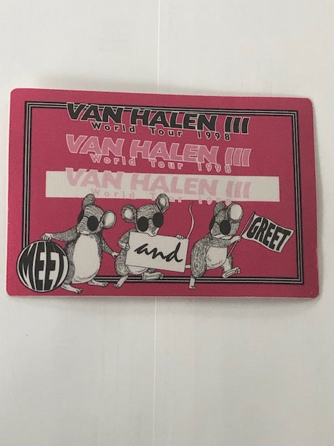 Van Halen - Van Halen III Tour 1998 - Backstage Pass