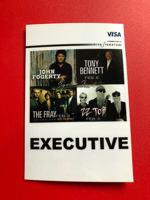 Special Event - John Fogerty, Tony Bennett, The Fray, ZZ Top - Visa Exclusive 2007 - VIP Backstage Pass