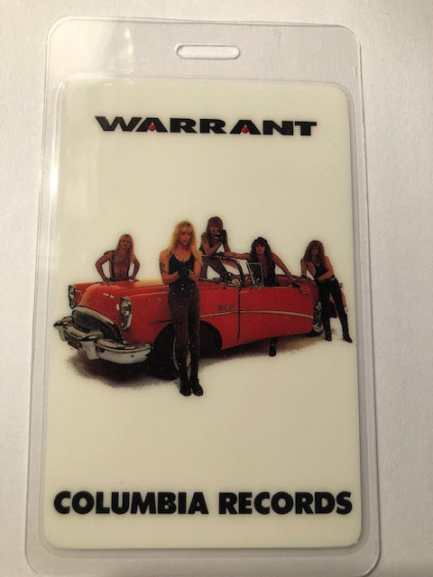 Warrant - Cherry Pie Tour 1990 - Columbia Executives Backstage Pass