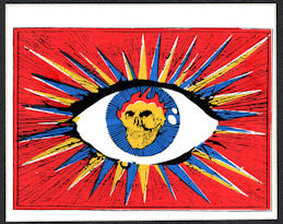 Grateful Dead - Large Car Window Tour Sticker/Decal - Skull in a Colorful Eye